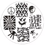 Razítkovací destička JQ49 - Lebky, Punk styl