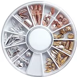 3D kovové metalické ozdoby stříbrné/zlaté/měděné mix - karusel č.27