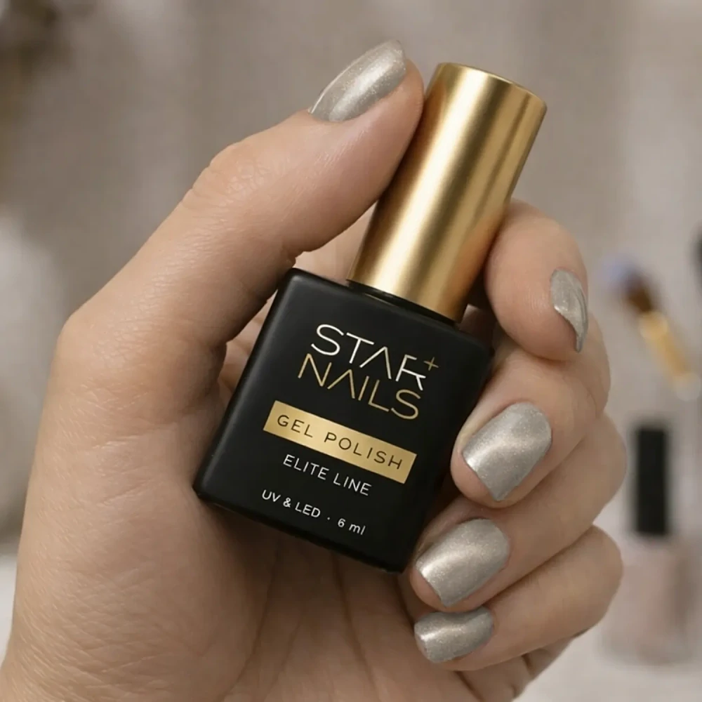 UV/LED Gel Polish Elite Line Cat Eye 6ml - 009, Beach Coast - šampaňsky béžový gel lak