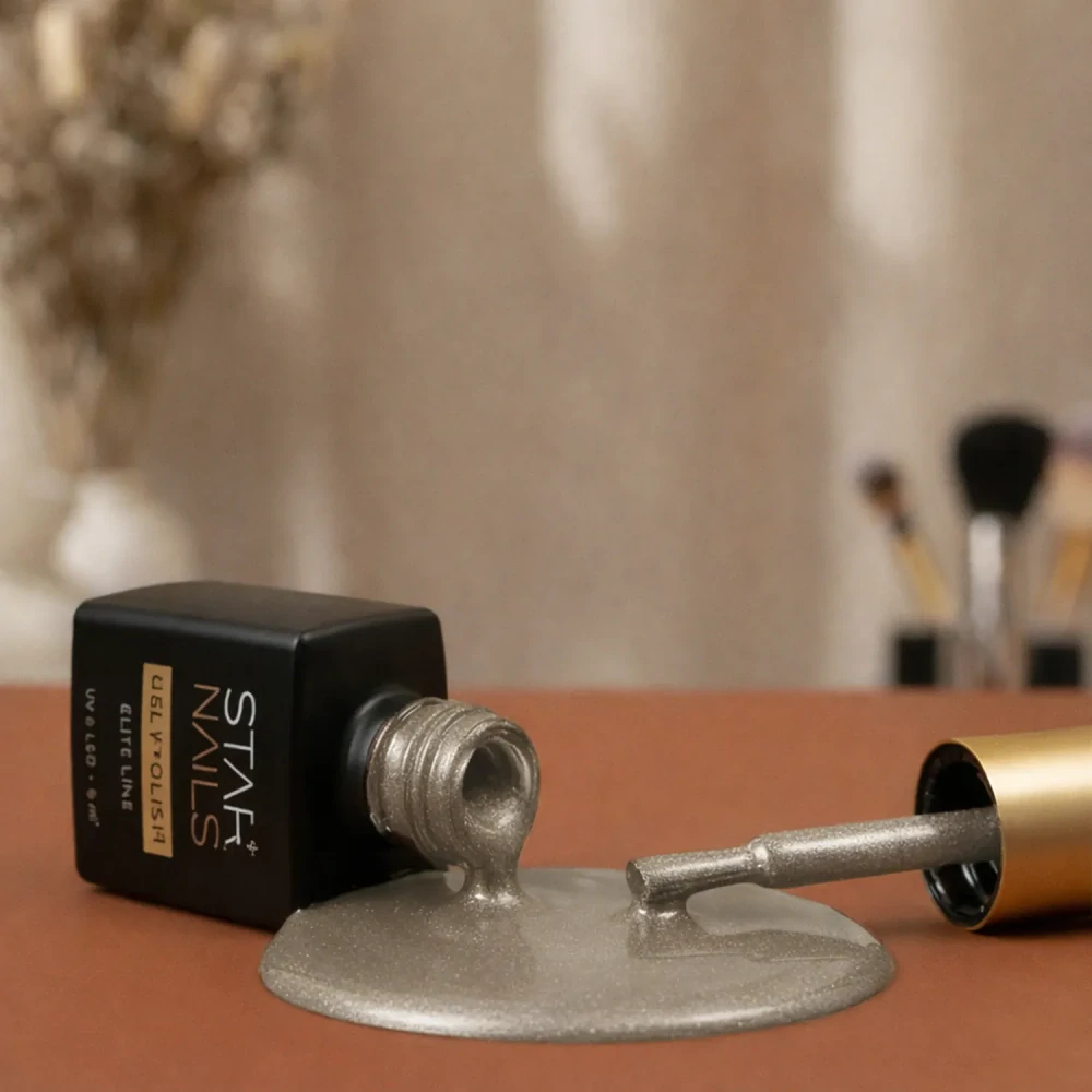 UV/LED Gel Polish Elite Line Cat Eye 6ml - 009, Beach Coast - šampaňsky béžový gel lak