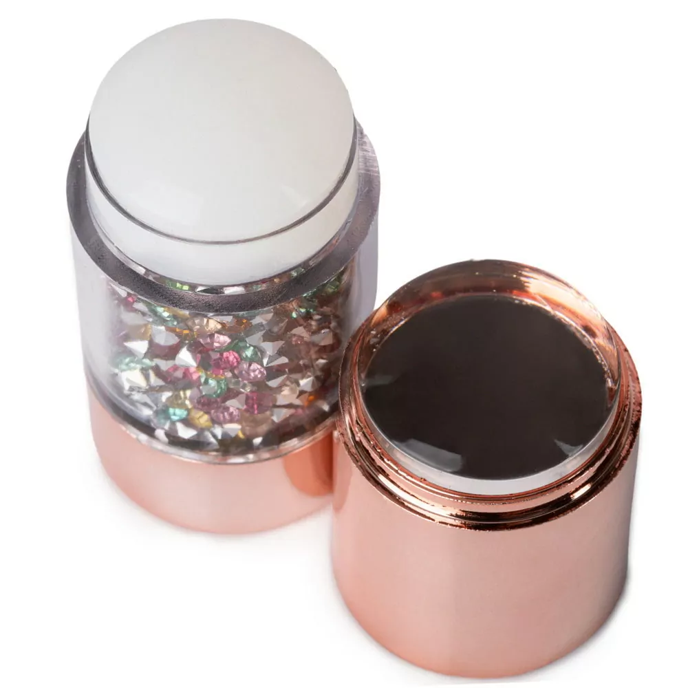 Silikonové razítko na nehty Color Mix 2v1 se stěrkou a destičkami