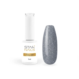 UV/LED Gel Polish Flashing Lights, 5ml - 019, Juniper - grafitově stříbrný gel lak