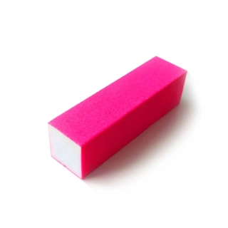 Brusný blok na nehty - růžový, 100/100, 1ks