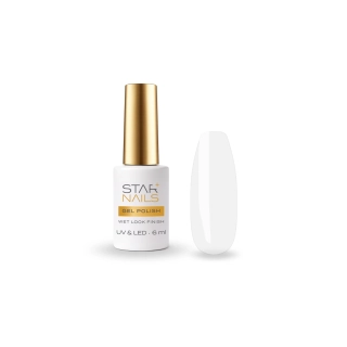 UV/LED Gel Polish Wet Look Finish, 6ml - lesklý čirý top s efektem skla