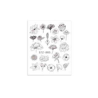 Vodolepky na nehty - Flowers STZ-885