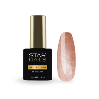 UV/LED Gel Polish Elite Line Cat Eye 6ml - 010, Frozen Apricot – meruňkově oranžový gel lak 
