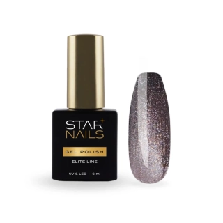 UV/LED Gel Polish Elite Line Cat Eye 6ml - 015, Moondust - kouřově šedý gel lak