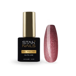 UV/LED Gel Polish Elite Line Cat Eye 6ml - 014, Scarlet Glow - šarlatově červený gel lak