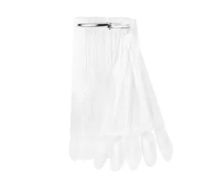 Vzorník na UV gel/ gel lak/ lak, CLEAR - tvar mandle, vějíř