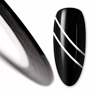 Samolepící zdobící páska na nehty White - 1 mm