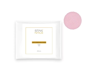 Lint Free Nail Pads Starnails, 5x5 - pink - netřepivé polštářky na nehty růžové, 250 ks